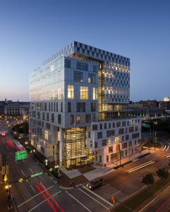 Image of John and Frances Angelos Law Center at Dusk