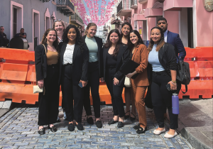 UBalt Law students from the Latin American Law Student Association, and Professor Elizabeth Keyes (back left) visit Puerto Rico during spring break 2023.