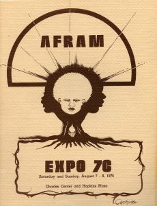 AFRAM Expo 76 Festival program cover, 1976 by Robert Breck Chapman 