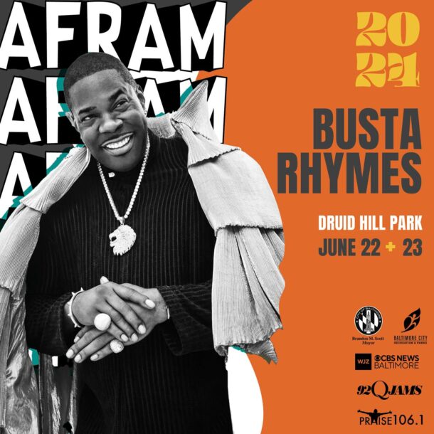 AFRAM promotional poster showing Busta Rhymes