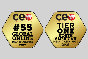 Award badges from CEO Magazine