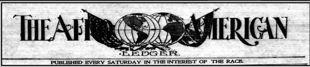 The Afro-American newspaper banner