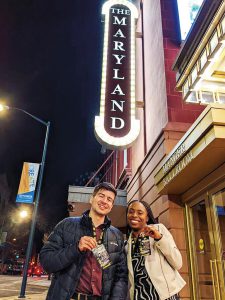 David Sebastiao and Angel King Wilson at the 2022 Maryland International Film Festival; The Maryland Theatre, Hagerstown, Maryland.