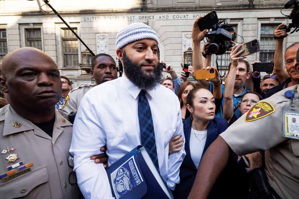 Adnan Syed outside the courthouse