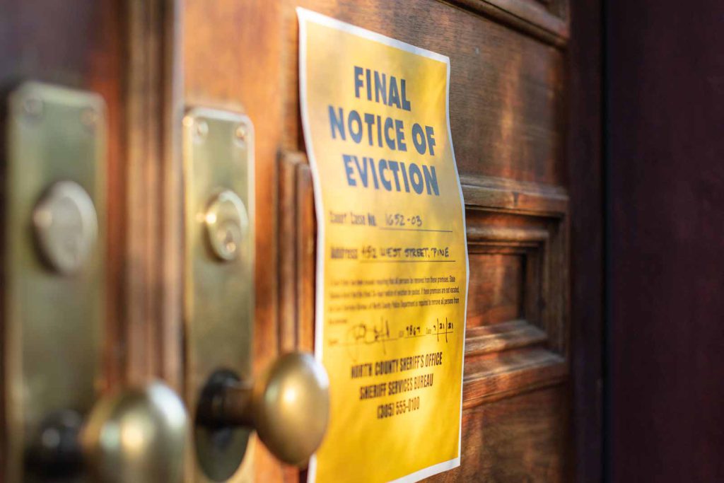 Eviction Notice on Door