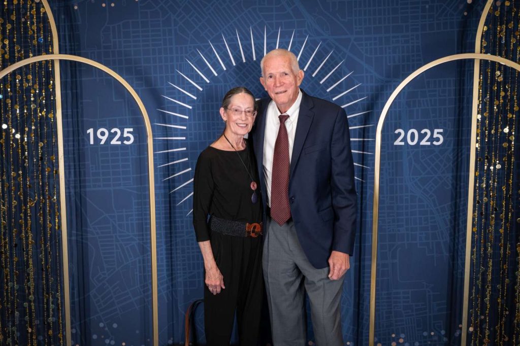 Mary Naugle, CERT ’84, MBA ’86, left, and Michael Naugle, M.S. ’77