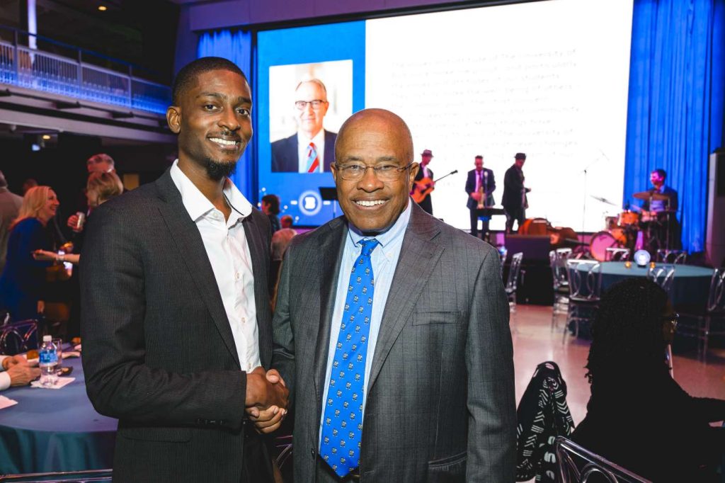 Ty Hobson and University of Baltimore President Kurt Schmoke