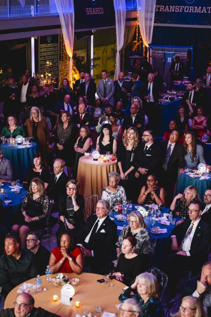 Overhead shot of guests