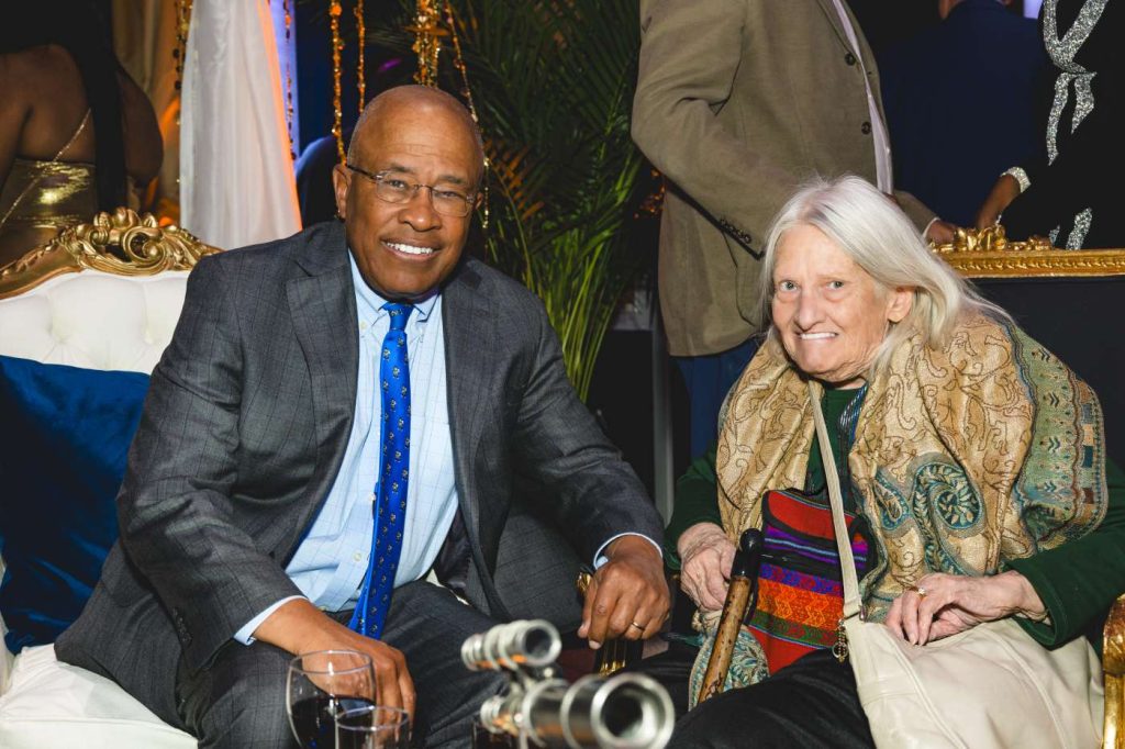 UBalt President Kurt L. Schmoke, left, with Oveta Popjoy, MBA ’84, CERT ’84